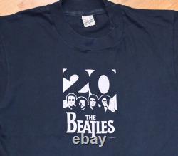 1984 THE BEATLES vtg 80s concert rock tee shirt (M) John Lennon Paul McCartney