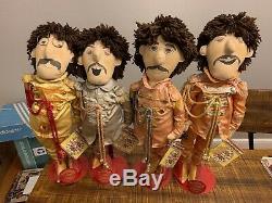 1988 Applause Beatles Sgt. Peppers Doll Set of 4 with Stands & Tags John Lennon VG