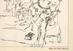 1989 John Lennon Yoko Ono Bed In For Peace Protest Against War LE Poster Beatles