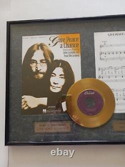 1997 John Lennon Plastic Ono Band Give Peace A Chance 24k Gold Limited Edition