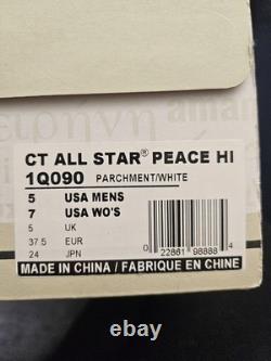 2004 John Lennon Imagine Peace All Star Converse High Top The Beatles Shoes Sz 5