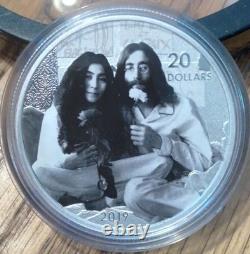 2019 Canada 1 oz Silver Proof Coin John Lennon The Beatles Give Peace a Chance