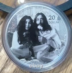 2019 Canada 1 oz Silver Proof Coin John Lennon The Beatles Give Peace a Chance