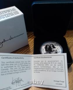 2019 Canada 1 oz Silver Proof Coin John Lennon The Beatles Give Peace a Chance