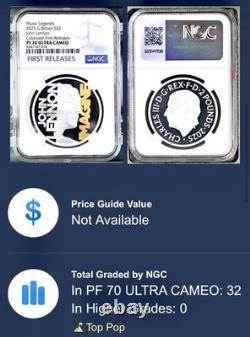 2024-'25 2PD GB SILVER 1OZ PAUL McCARTNEY & JOHN LENNON BEATLES SET NGC PF70 FR