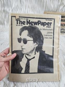 2 The John Lennon Story The Beatles Shot Assassination Newspaper Dec. 9, 1980