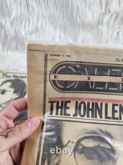 2 The John Lennon Story The Beatles Shot Assassination Newspaper Dec. 9, 1980