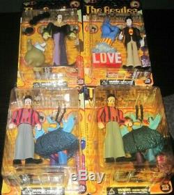 (4) Vintage Beatles Yellow Submarine Figures John Lennon Paul Mccartney Ringo