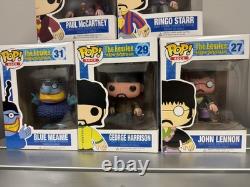 5 Funko Pop Rock The Beatles Yellow Submarine Set with Blue Meanie