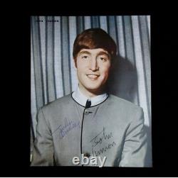All 4 Beatles Signed Individual Portraits Lennon McCartney Harrison Starr
