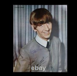 All 4 Beatles Signed Individual Portraits Lennon McCartney Harrison Starr