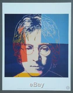 Andy Warhol Foundation Limited Edition Lithograph 31x40 John Lennon 1986 Beatles