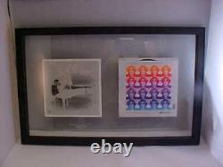 Art John Lennon The Beatles Forever Stamp In Black Float Framed Double Sided NEW