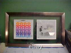 Art John Lennon The Beatles Forever Stamp In Float Framed Double Sided 22x13 NEW