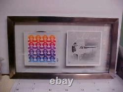 Art John Lennon The Beatles Forever Stamp In Float Framed Double Sided 22x13 NEW