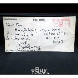 Autographed John Lennon (Beatles) Postcard Original 1976 withLOA