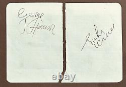 Autographs Of John Lennon & George Harrison Signed Paper March 29th 1963 Beatles