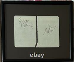 Autographs Of John Lennon & George Harrison Signed Paper March 29th 1963 Beatles