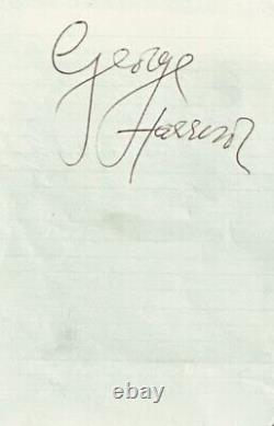 Autographs Of John Lennon & George Harrison Signed Paper March 29th 1963 Beatles
