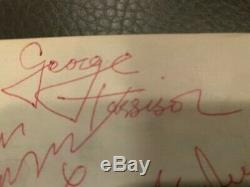 BEATLES JOHN LENNON PAUL MCCARTNEY Signed album page George Harrison Ringo Starr