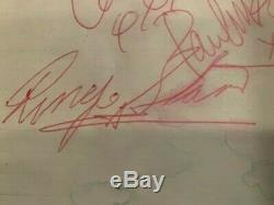 BEATLES JOHN LENNON PAUL MCCARTNEY Signed album page George Harrison Ringo Starr