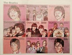 BEATLES JOHN LENNON withCOA Six New Stamp Sheets International Collectors Society