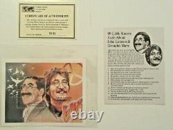 BEATLES JOHN LENNON withCOA Six New Stamp Sheets International Collectors Society