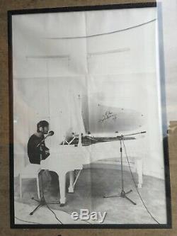 BEATLES John Lennon Signed. Framed Poster. AUTHENTICITY Autographed