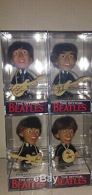 BEATLES Remco Dolls John Lennon Paul McCartney George Ringo WHITE Guitars RARE