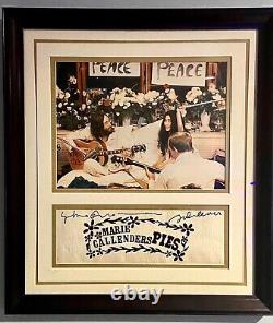 BEATLES SIGNED John Lennon/Yoko Autographed CAIAZZO CoA