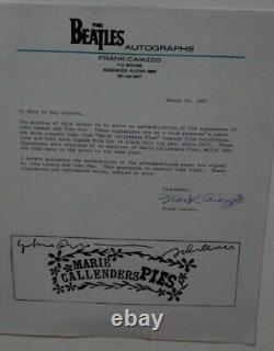 BEATLES SIGNED John Lennon/Yoko Autographed CAIAZZO CoA