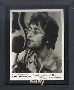 BEATLES SINGER John Lennon autograph, signed photo framed