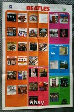 BEATLES & SOLO LP's 1974 color official APPLE Capitol poster VG Lennon/McCartney