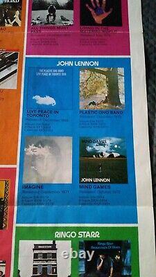 BEATLES & SOLO LP's 1974 color official APPLE Capitol poster VG Lennon/McCartney