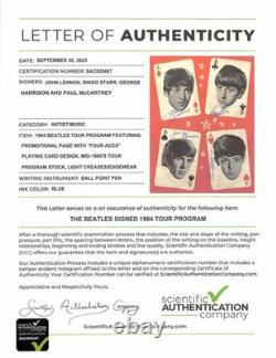 Beatles 1964 Signed Tour Book Lennon McCartney Harrison Starr All 4