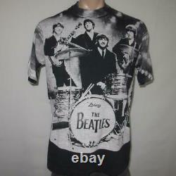 Beatles All Over Vintage Shirt Paul McCartney Ed Sullivan 1990s USA Concert Tour