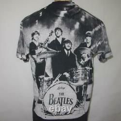Beatles All Over Vintage Shirt Paul McCartney Ed Sullivan 1990s USA Concert Tour