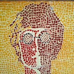 Beatles Artwork Looks like John Lennon Portrait Tile Mosaic on Board 2ft