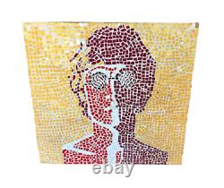 Beatles Artwork Looks like John Lennon Portrait Tile Mosaic on Board 2ft