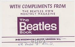 Beatles Book Monthly PROMO Compliments Slip John Lennon Paul McCartney fan club