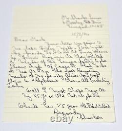 Beatles Charles Lennon Signed Autograph Handwritten Letter (John's Uncle)