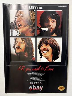 Beatles Japan B2 Poster / RARE ASAHI SEIMEI / Tosiba / LET IT BE / JOHN LENNON