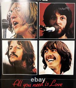 Beatles Japan B2 Poster / RARE ASAHI SEIMEI / Tosiba / LET IT BE / JOHN LENNON