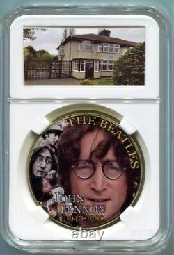 Beatles John Lennon 1967 Worn Clothing AUNT MIMI MENDIPS Display + Coin + FDC