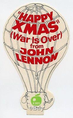Beatles John Lennon 1972 Apple Records UK Happy Xmas War Is Over Promo Sticker