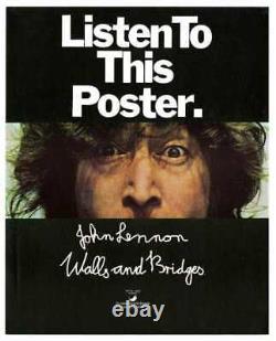 Beatles John Lennon 1974 Walls And Bridges Listen To This Poster Apple Records