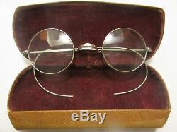 Beatles John Lennon Antique Vintage Genuine Windsor Eyeglasses Rare White Gold