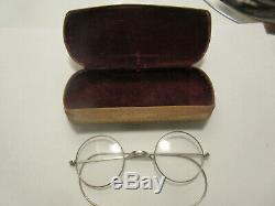 Beatles John Lennon Antique Vintage Genuine Windsor Eyeglasses Rare White Gold