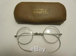 Beatles John Lennon Antique Vintage Genuine Windsor Eyeglasses Rare White Gold