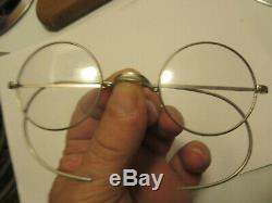 Beatles John Lennon Antique Vintage Genuine Windsor Eyeglasses Rare White Gold